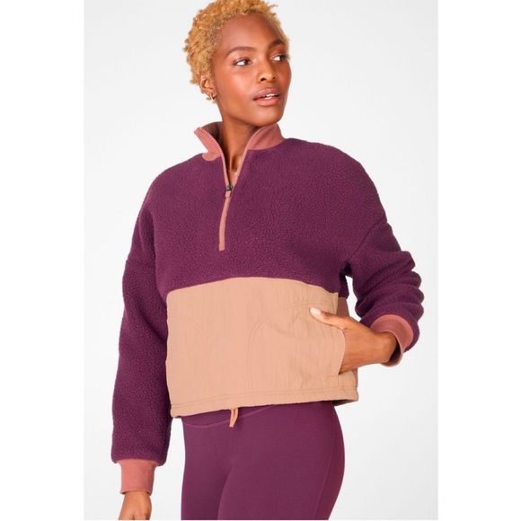 Fabletics NWT Women’s Mallory Fleece Pullover Sz XL - Picture 1 of 6